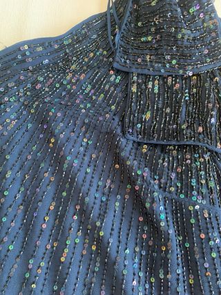 Vestido fiesta asimétrico azul