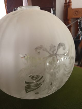 Pantalla lámpara vintage blanca