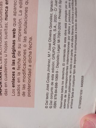 Libro matemáticas 4 ESO