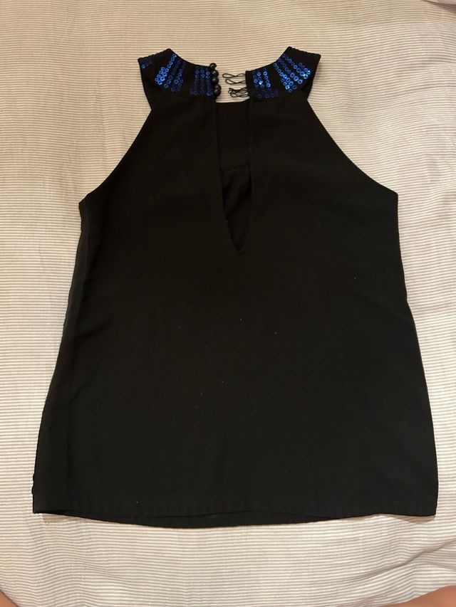 Top Elisabetta Franchi nero e blu