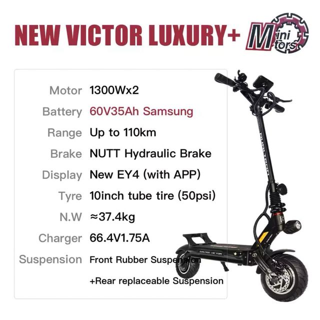 Dualtron Victor Luxury Plus 60V 35Ah 4400W PreSale