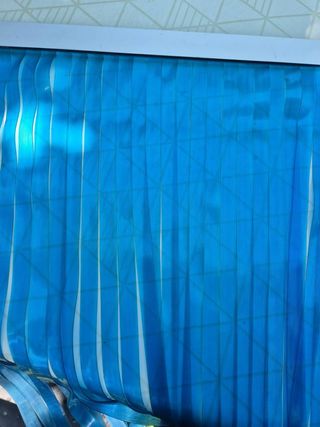 Strisce per tende in PVC blu-bianco