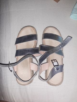 Sandalias Plataforma Plata