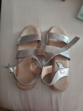 Sandalias Plataforma Plata