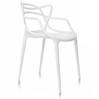 Silla Korme blanca de plástico – moderna y nueva