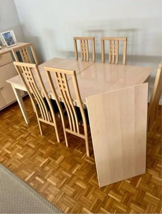 Mesa comedor y 6 sillas