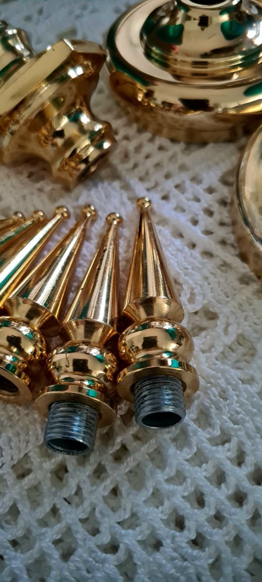 Lámpara techo 5 luces dorada