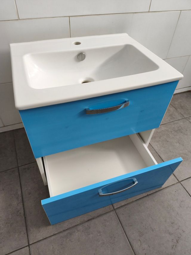 Mueble baño lavabo cerámico 60x45cm