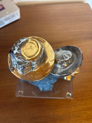 Figura Nadal porcelana: oro y platino