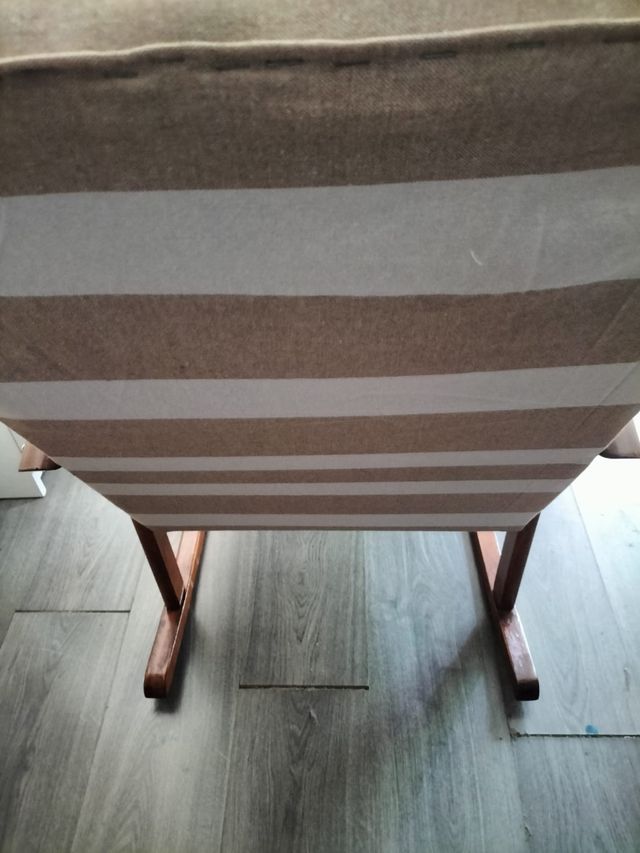 OFERTA!Sillón mecedora vintage rústico, reformada.