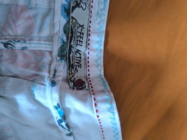 Shorts hombre chinos, talla 48, azul estampado