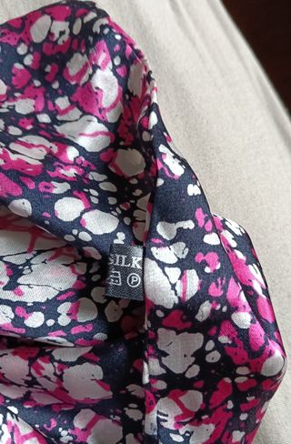 Pañuelo seda largo - Pink&Black