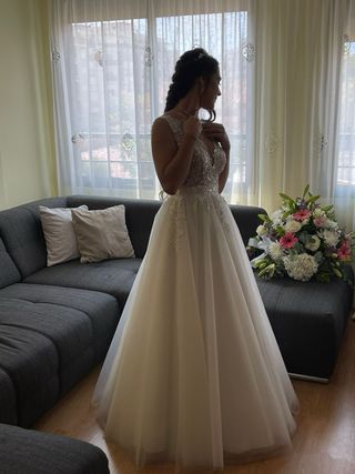 Vestido novia ivory - Talla S