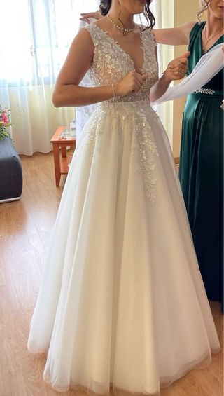 Vestido novia ivory - Talla S