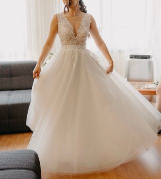 Vestido novia ivory - Talla S