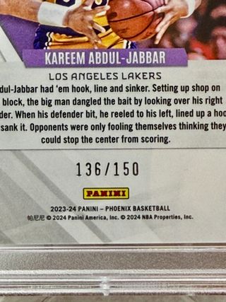 Cromo NBA Kareem Abdul-Jabbar en PSA 10
