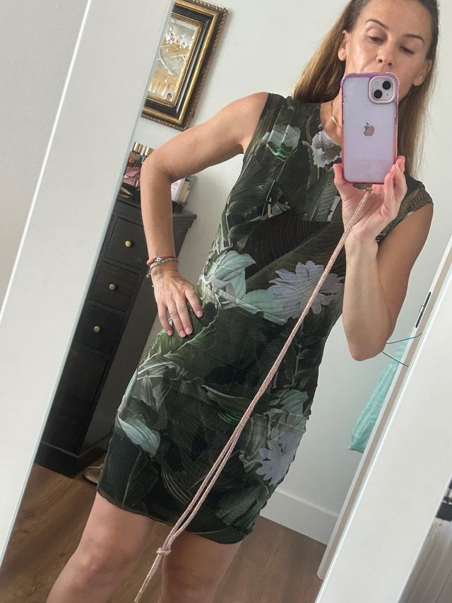 Vestido Guess gasa verde