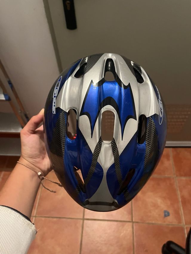 Casco bici niño - Gris/Azul