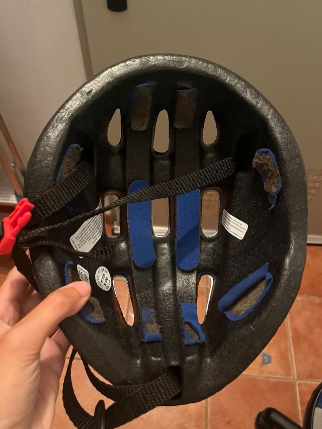 Casco bici niño - Gris/Azul