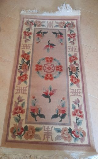 2 tappeti in lana marrone-beige