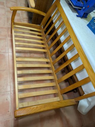 Sofá 3 plazas + 2 sofás individuales - Madera y te