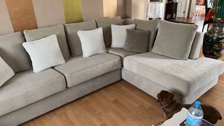 Sofá chaise longue beige 280x200cm