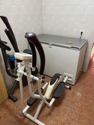 Bicicleta estática VM230 y eliptica Domyos