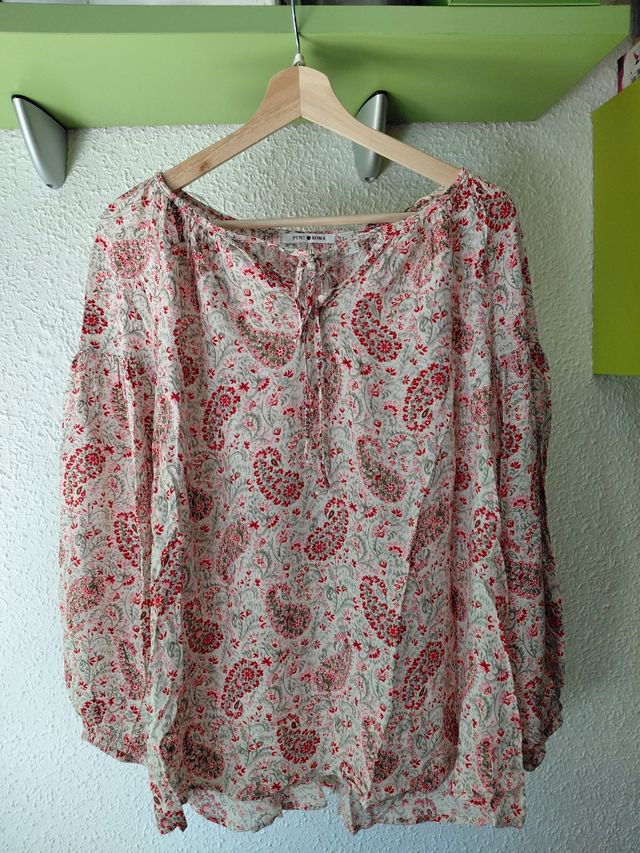 Blusa PUNTO ROMA - L - Roja y Blanca