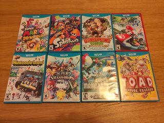 Wii U 8gb Blanca + 8 Juegos (Americano)
