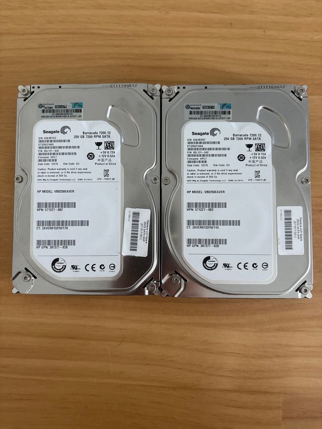 2 Seagate Barracuda 250GB HP