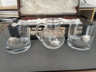 Juego plata y cristal de Bohemia