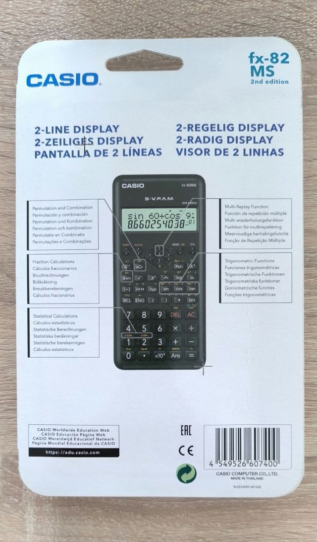 Casio fx-82MS 2nd Ed. Calculadora Científica Nueva