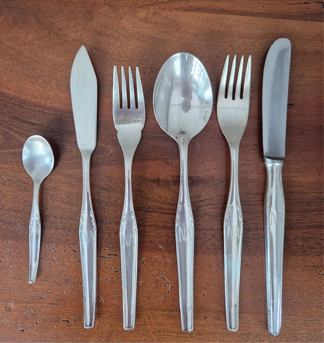 Cubertería alpaca años 60. Completisima!!!!!