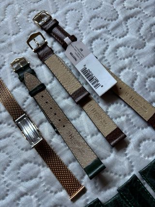 Correas reloj piel 16mm/20mm - Marrón/Verde