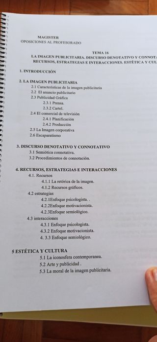 Temario oposiciones secundaria Dibujo