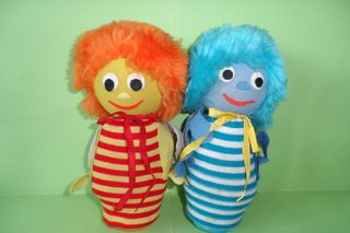 2 pupazzi peluche vintage anni 80 uova pernigotti