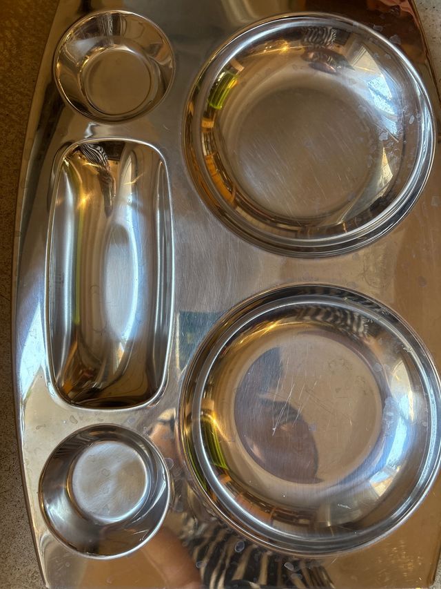 Bandejas acero inoxidable x3