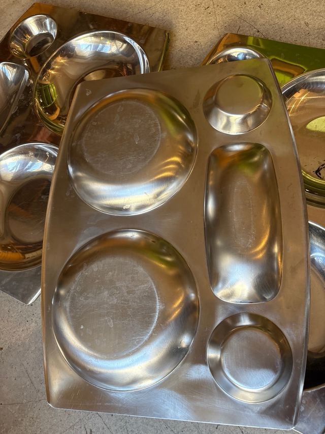 Bandejas acero inoxidable x3