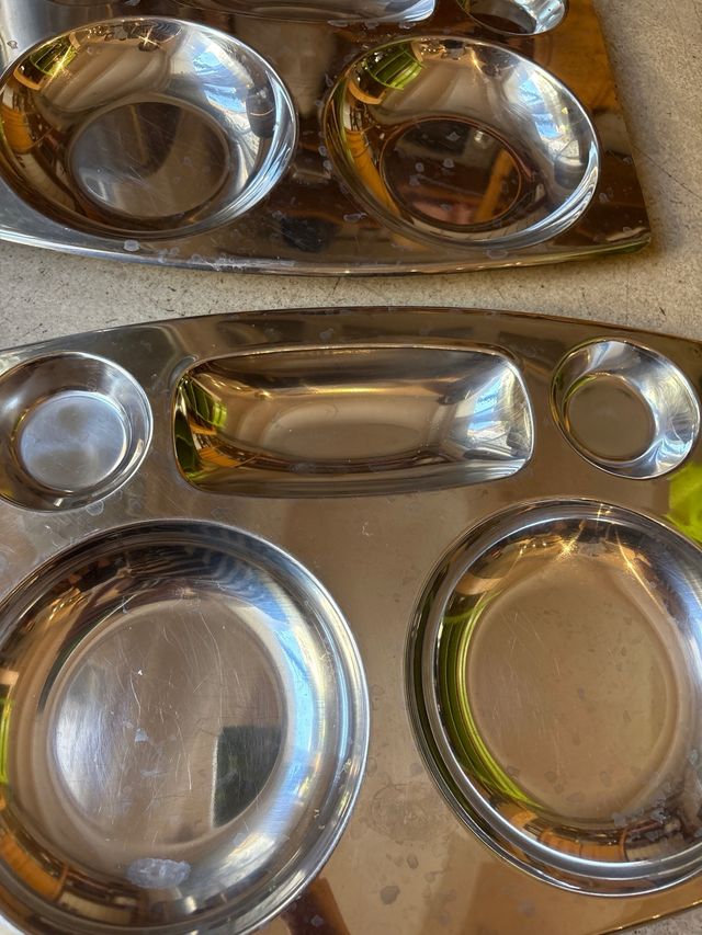 Bandejas acero inoxidable x3