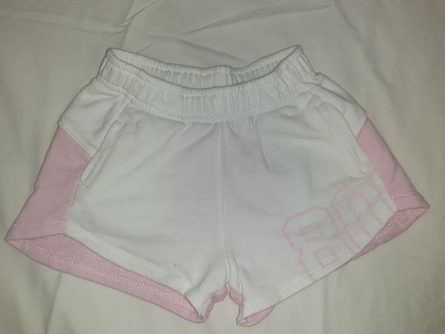 Shorts niña zara talla 7- Rosa y blanco