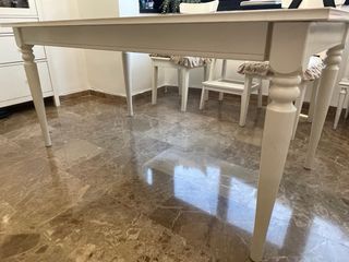 Mesa comedor blanca ikea - extensible.