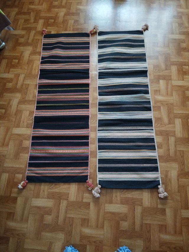 2 Alforjas artesanales de lana antiguas 80 años