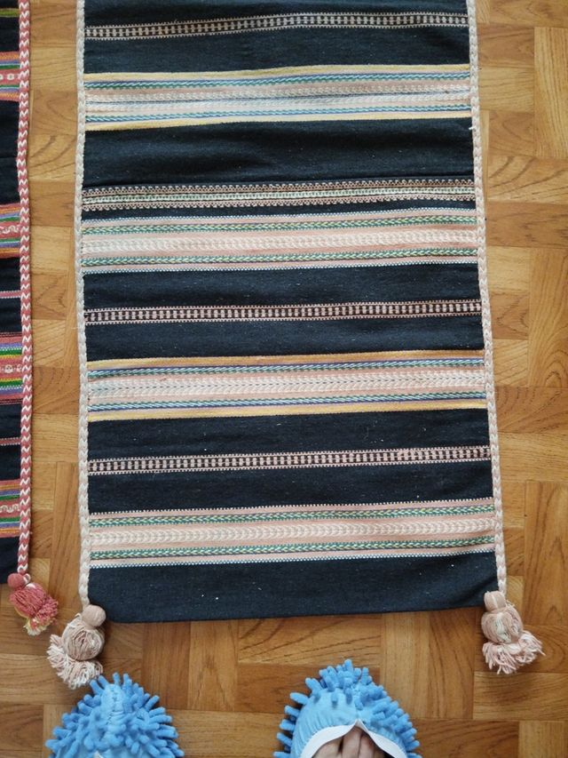 2 Alforjas artesanales de lana antiguas 80 años