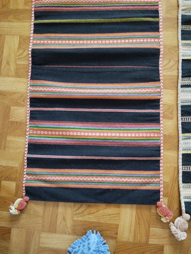 2 Alforjas artesanales de lana antiguas 80 años