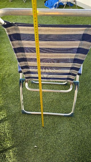 Silla playa plegable Crespo azul-blanca