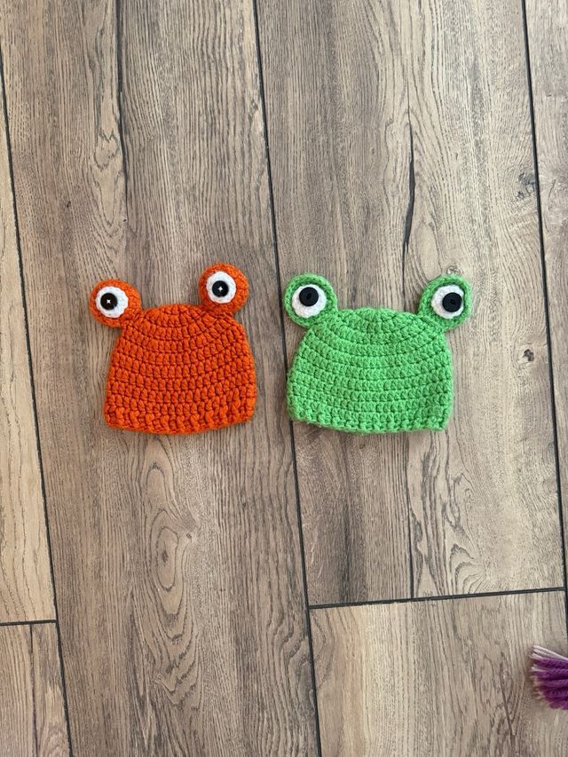 Gorros de recién nacido buho, ovejita, rana
