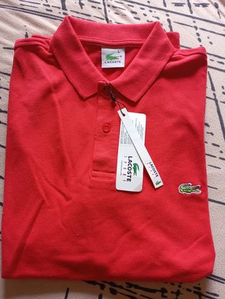 Polo Lacoste rojo - Talla L