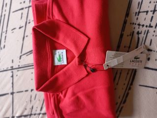 Polo Lacoste rojo - Talla L