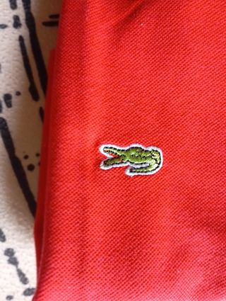 Polo Lacoste rojo - Talla L