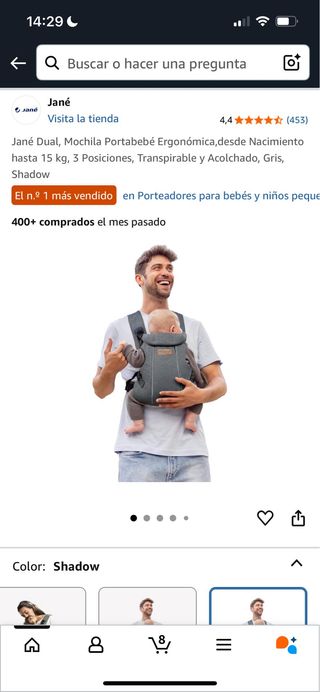 Jané Dual Portabebés Ergonómico